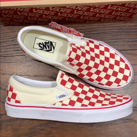 VANS CLASSIC SLIP-ON (Primary Check) Ring Red wmns - Picture 4 of 16